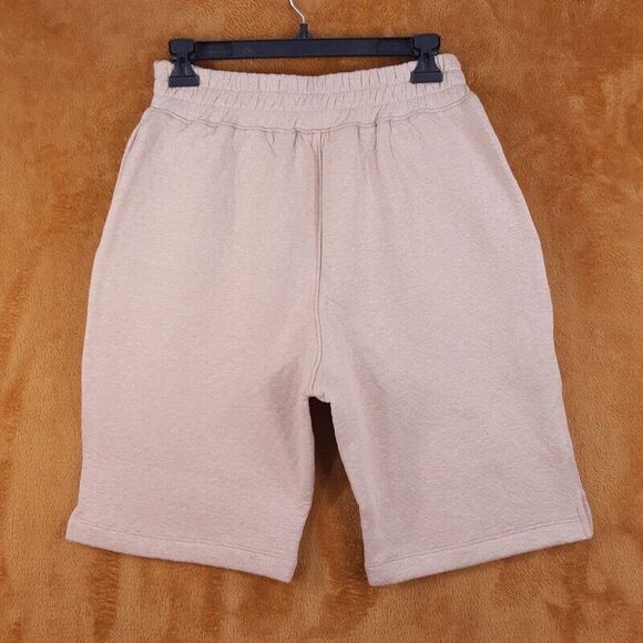 LUNYA Womens Shorts XL Tan Pull On Sweat Bermuda Pockets DOUBLE FACED $148 - Picture 5 of 10